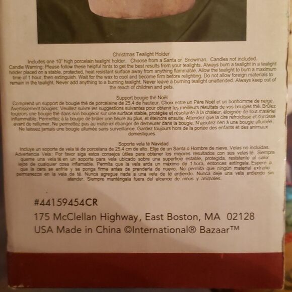 Vintage Porcelain Santa Christmas Tealight Holder - Picture 5 of 11